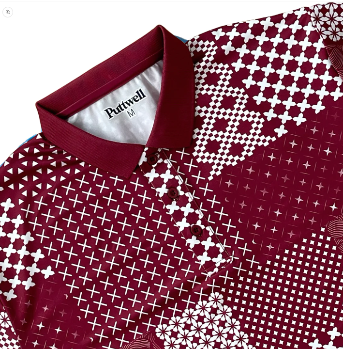 Puttwell Patchwork Polo - Maroon - Image 2