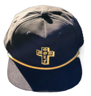 GOLF MOB HAT BLACK and GOLD ROPE HAT