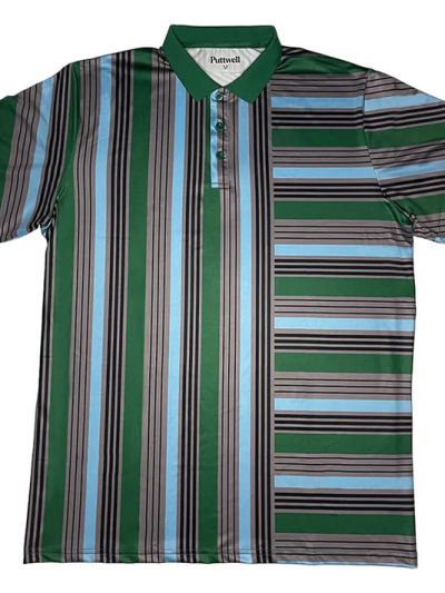 Puttwell Summertime Green Side Polo (Blue/Green)