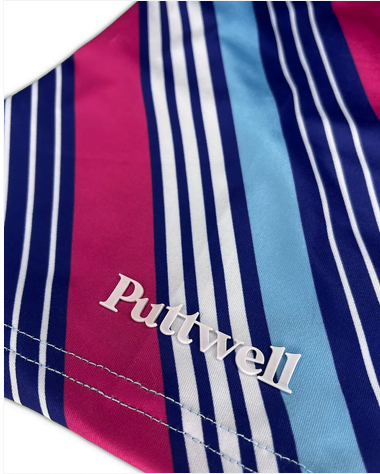 Puttwell Summertime Green Side Polo (Blue/Pink)