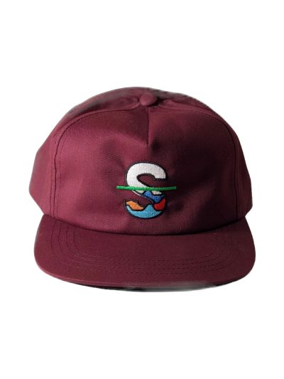 Slighted Wavy Hat Maroon